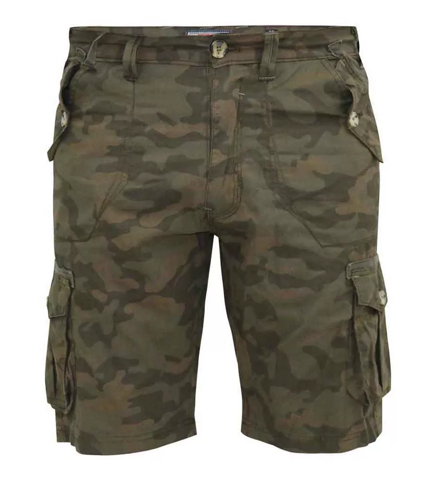 Camouflage Cotton Cargo Shorts