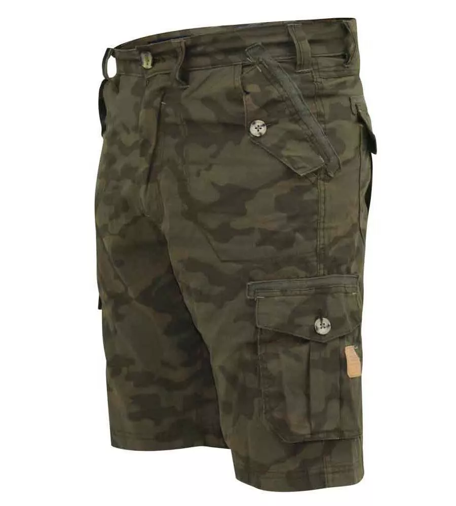 Camouflage Cotton Cargo Shorts