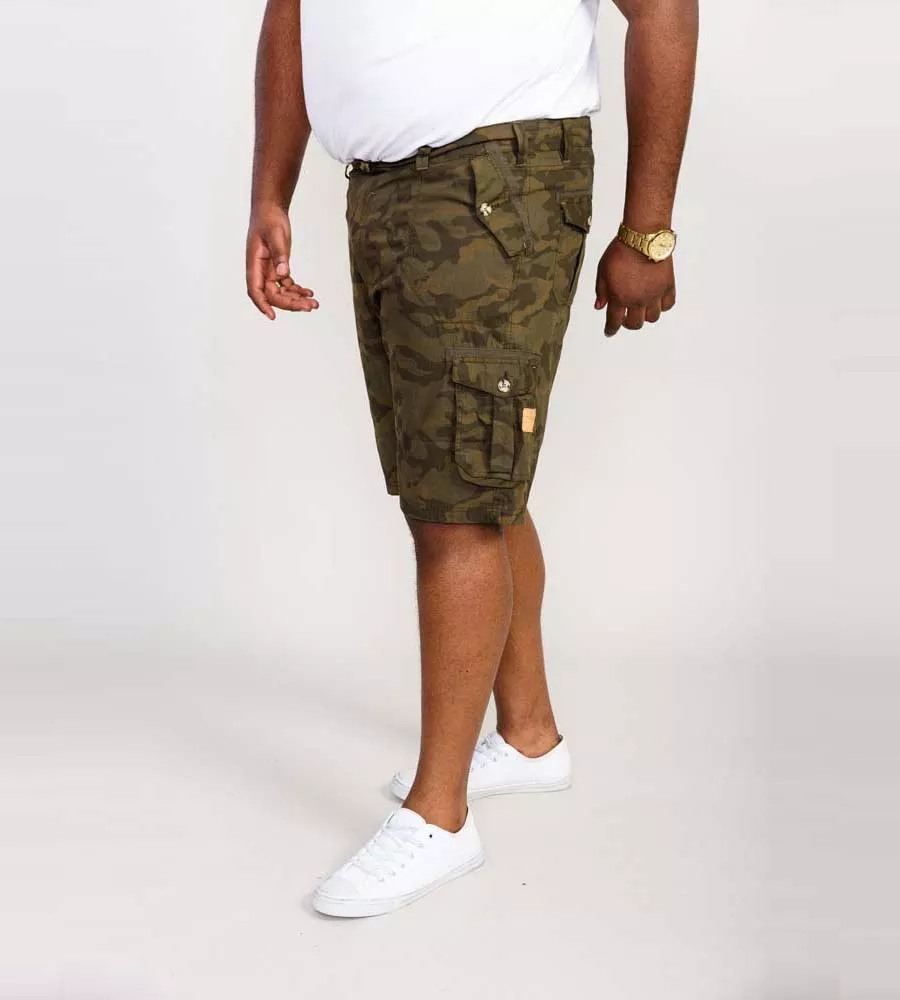 Camouflage Cotton Cargo Shorts