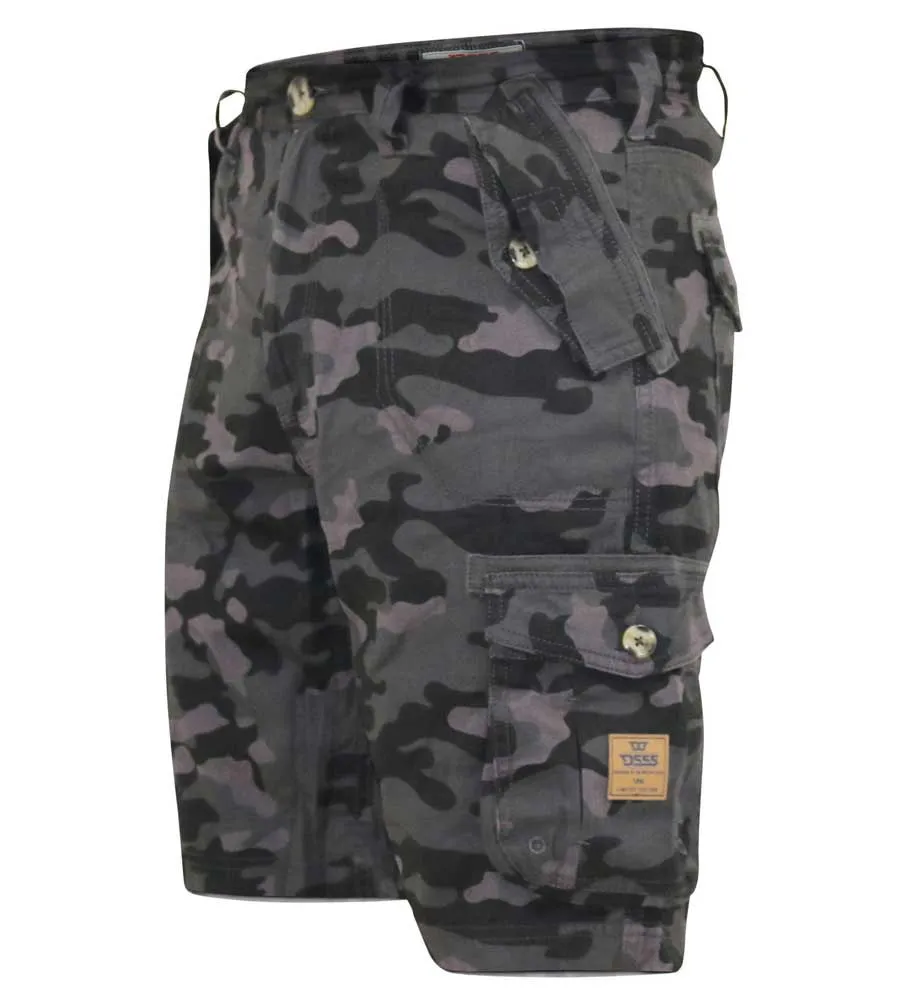 ZAVIER D555 Big Mens Camouflage Print Cargo Shorts