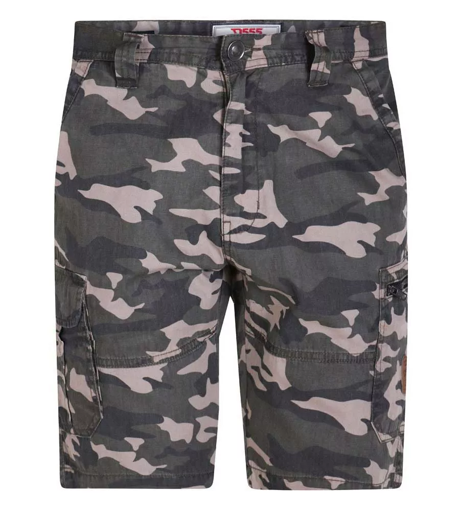 Camouflage Print Cargo Shorts