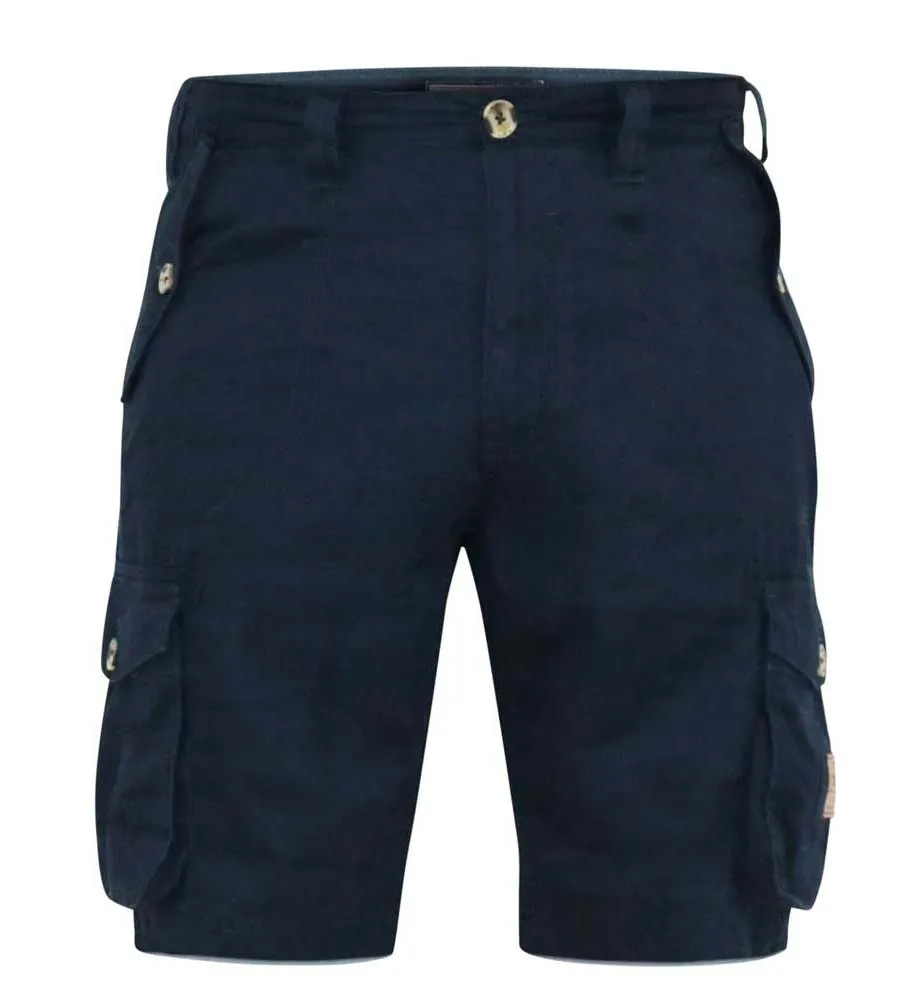 Navy Cotton Cargo Shorts for Men (Rodney)