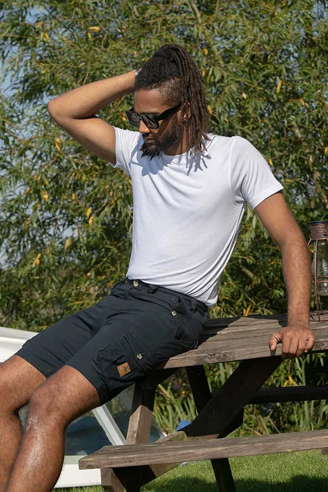 Navy Cotton Cargo Shorts for Men (Rodney)