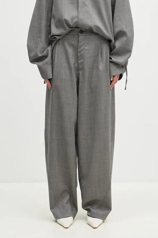 DARKPARK gray wool trousers in Phebe color WTR36.FAW12.7799