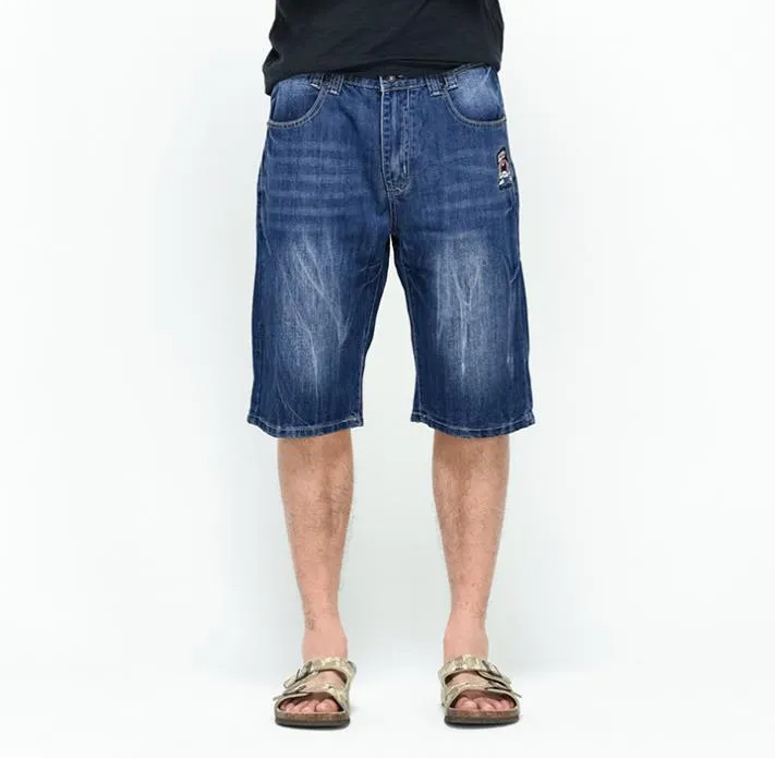 Baggy Cargo Summer Calf-length Hip-Hop Men's Denim Shorts