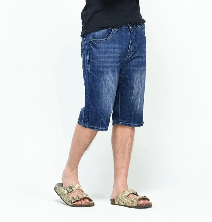 Baggy Cargo Summer Calf-length Hip-Hop Men's Denim Shorts