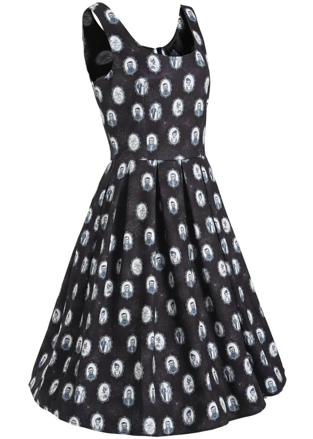 Vintage 50's Style Frankenstein Monster Swing Dress