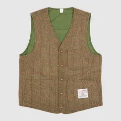 Double RL Huntshaw Reversible Harris Tweed Vest