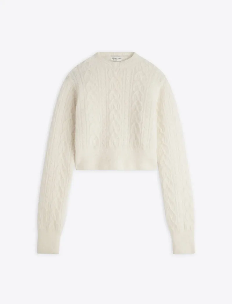 Crew Neck Wool Party-Style Top by Dries Van Noten