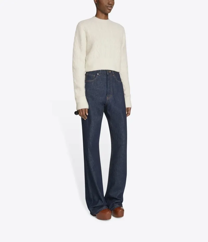 Crew Neck Wool Party-Style Top by Dries Van Noten