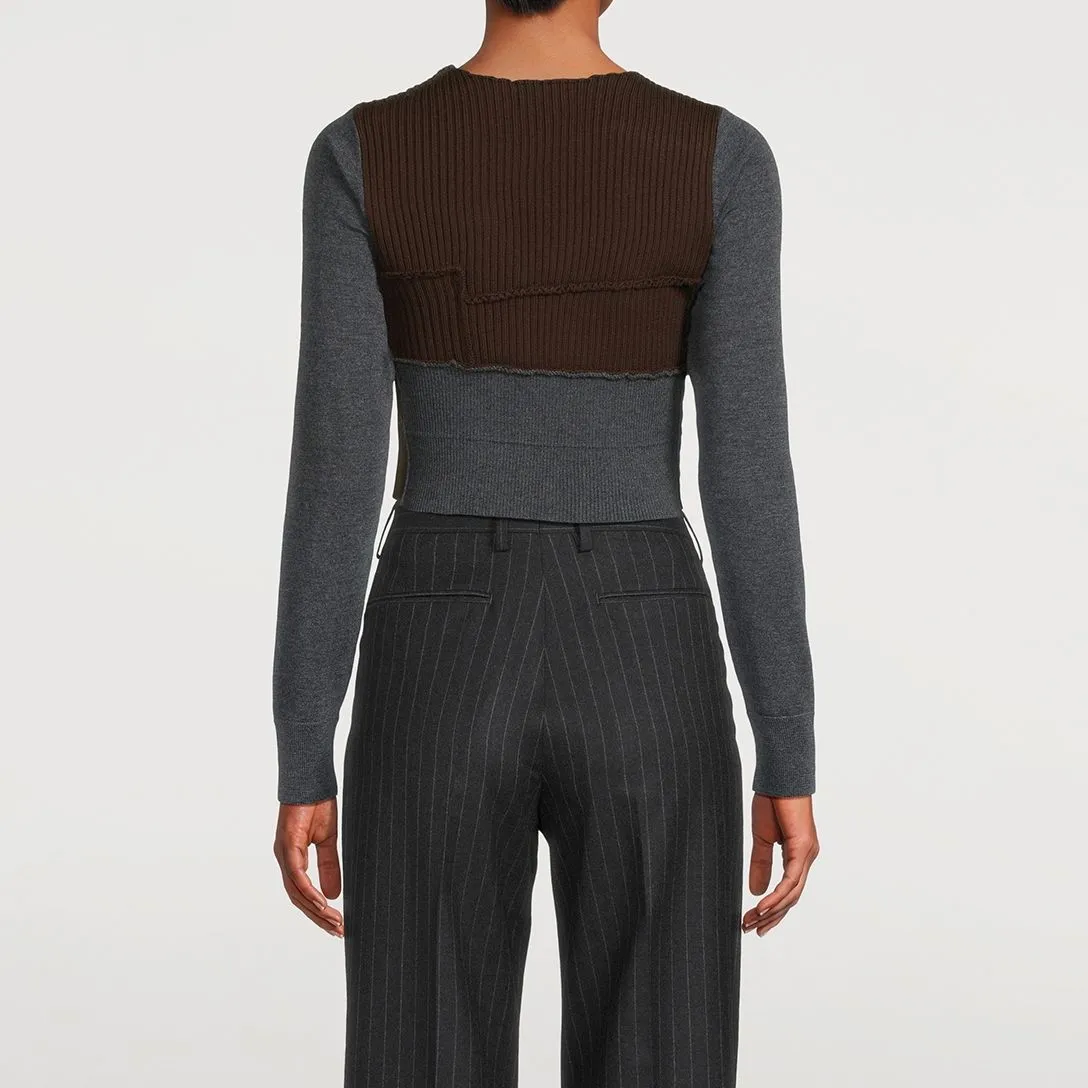 Wool V-Neck Long Sleeves by Dries Van Noten with V-Neck & Crew Neck Options