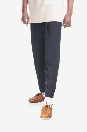 Drôle de Monsieur Signature black wool trousers