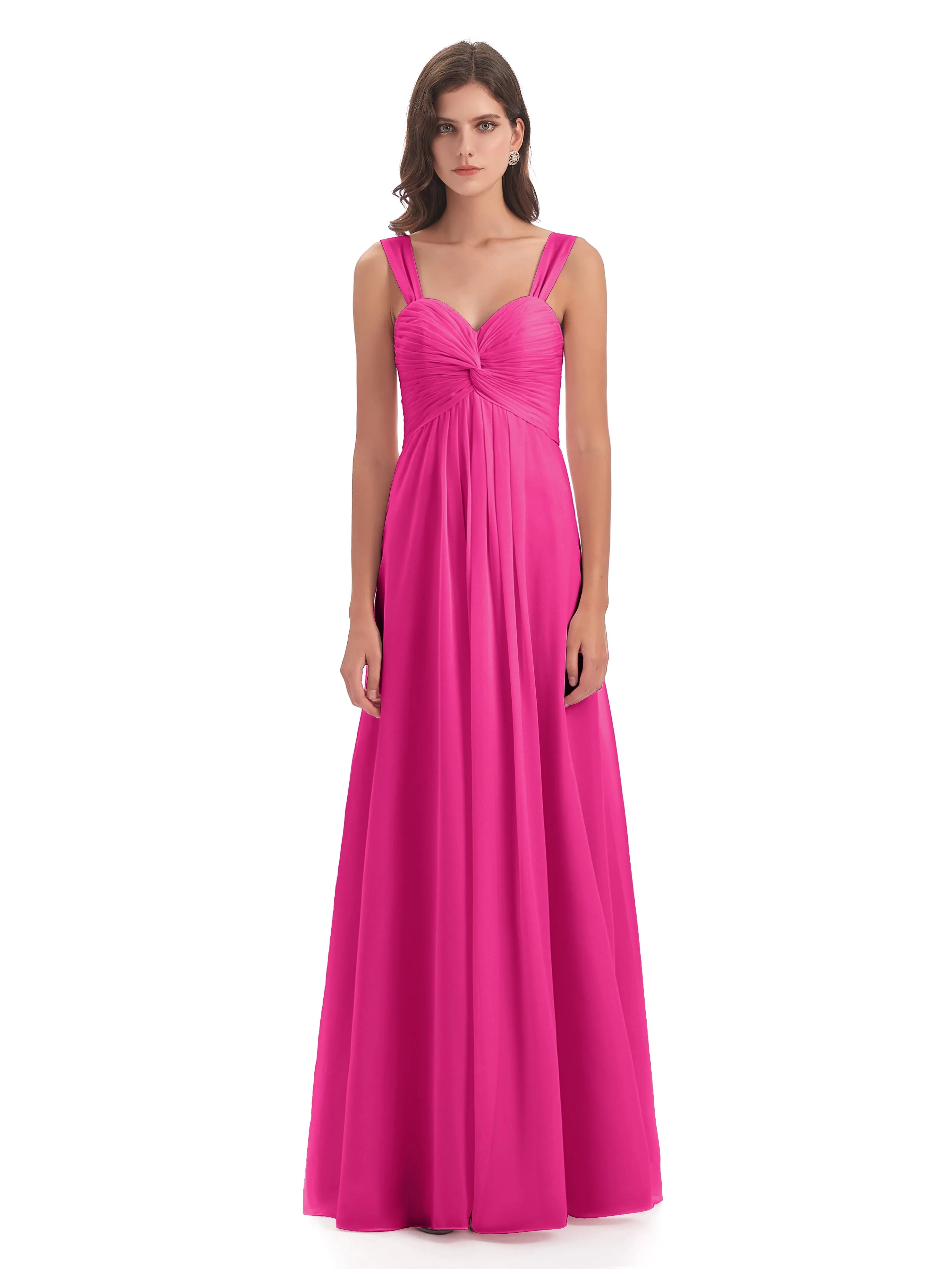 Egypt Column Chiffon Bridesmaid Dresses