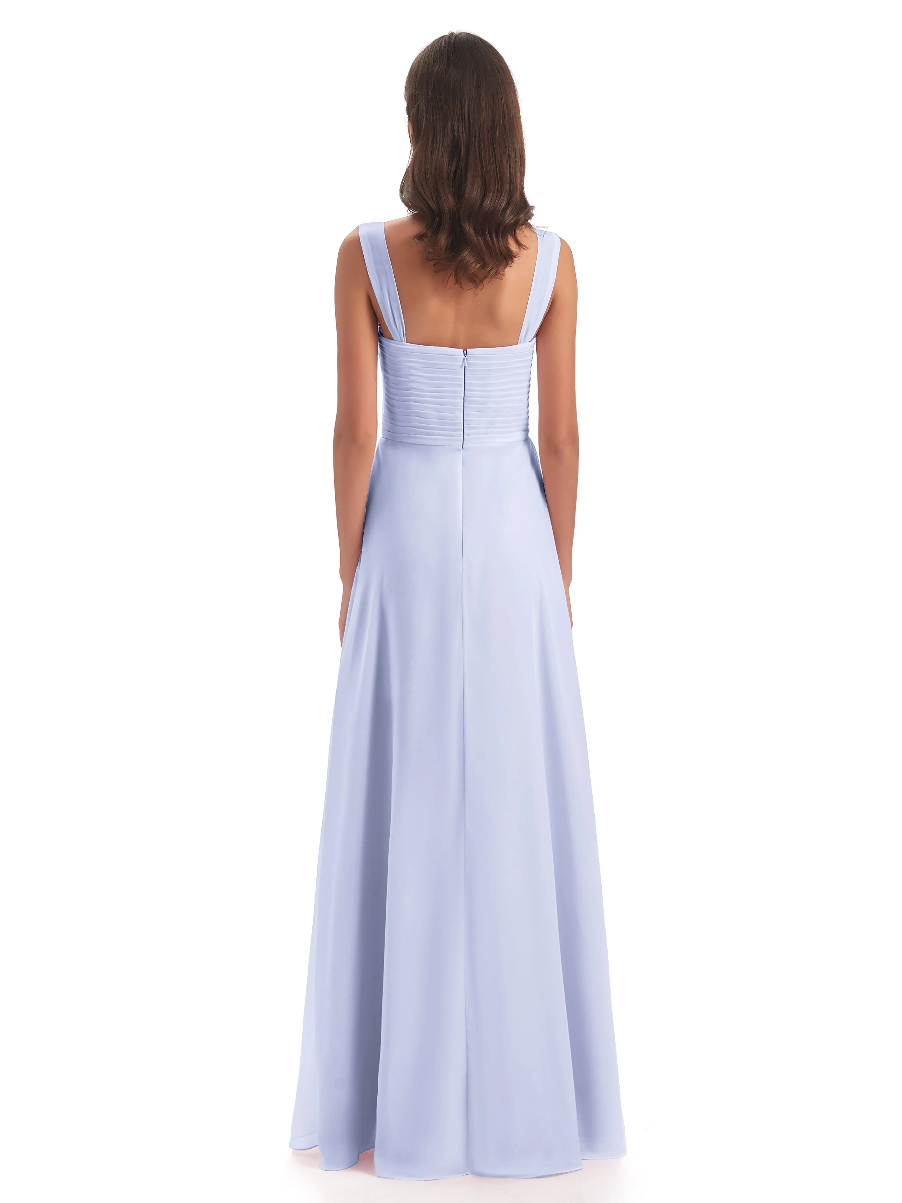 Egypt Column Chiffon Bridesmaid Dresses