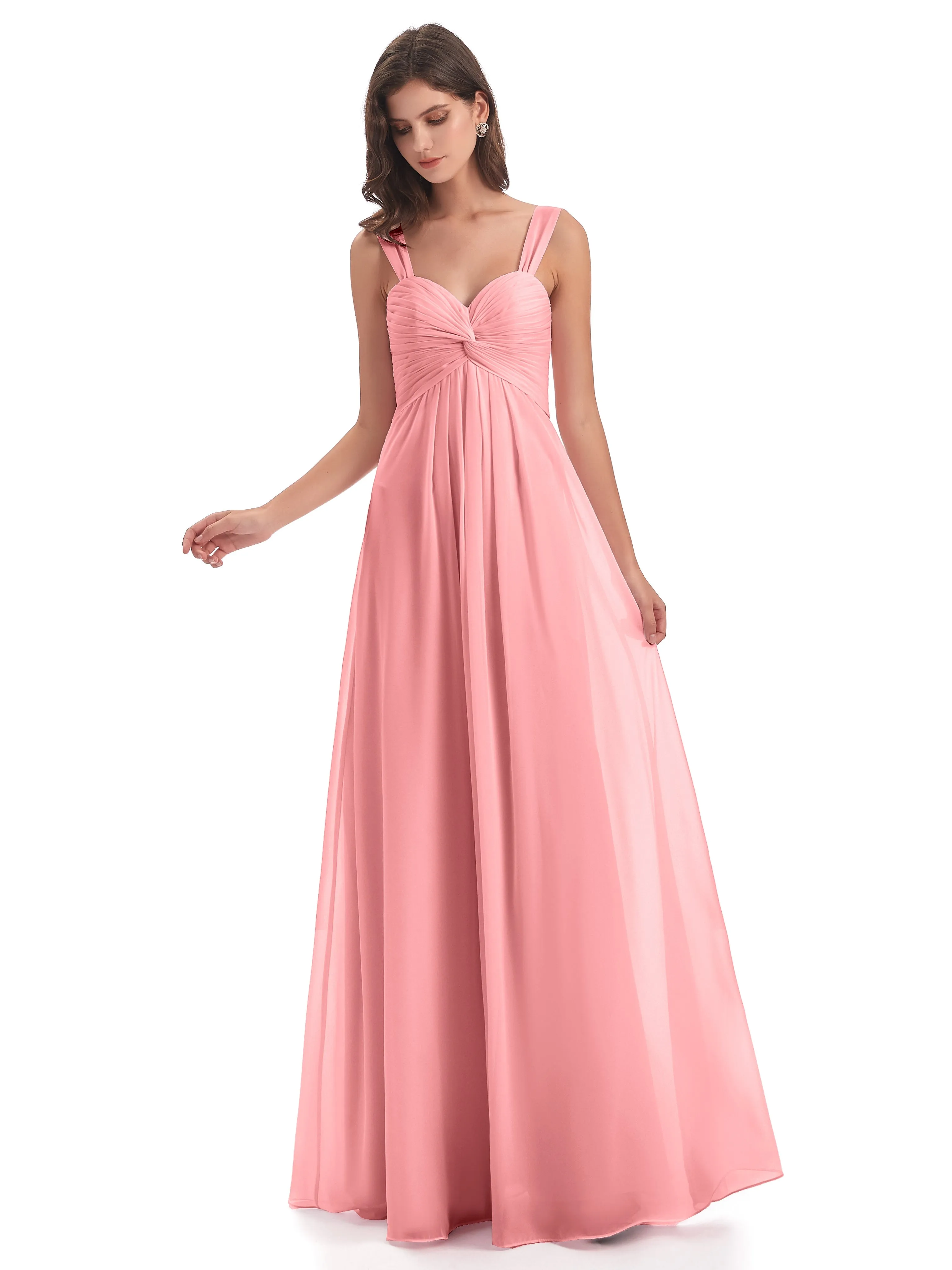 Egypt Column Chiffon Bridesmaid Dresses