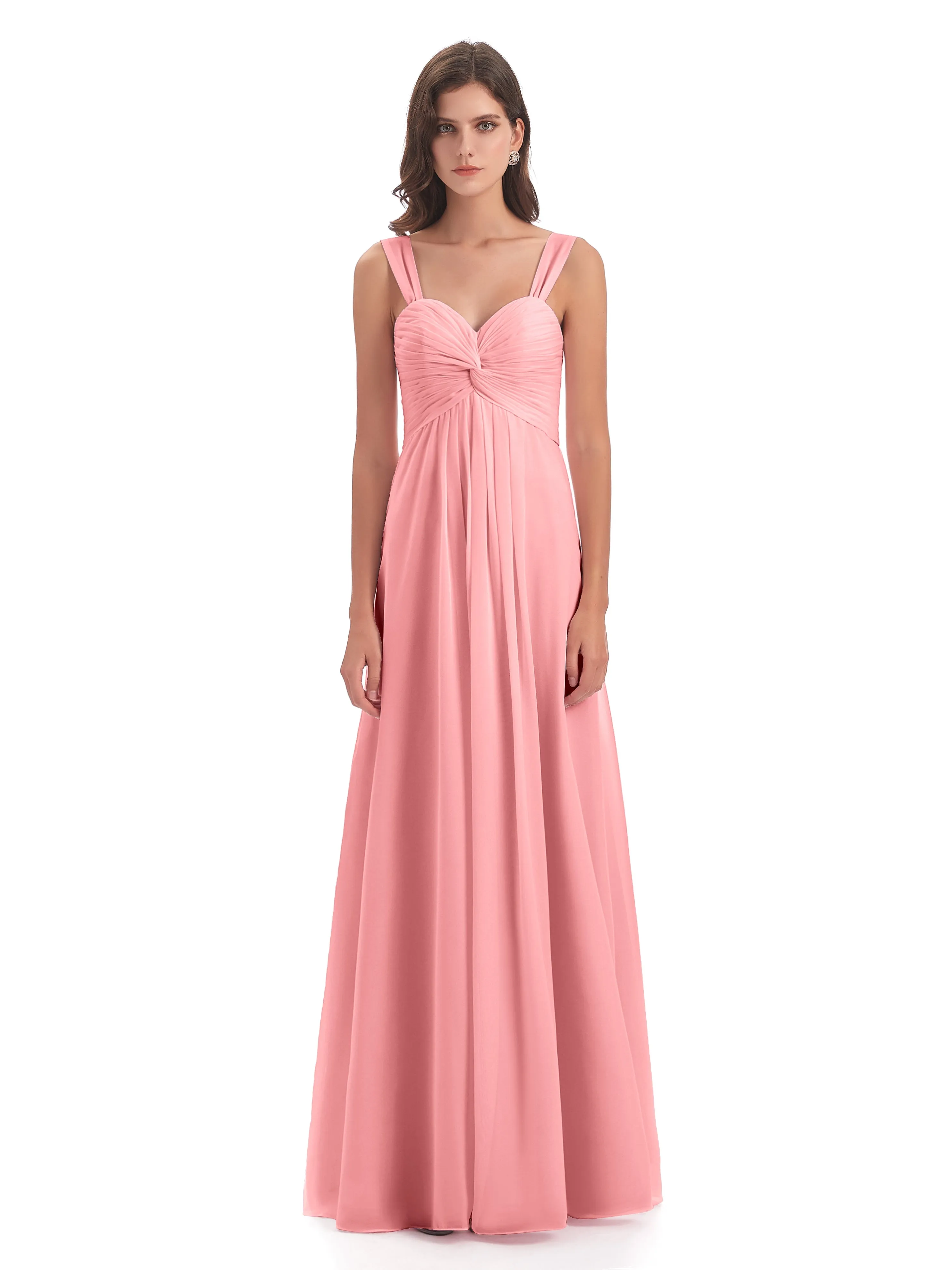 Egypt Column Chiffon Bridesmaid Dresses