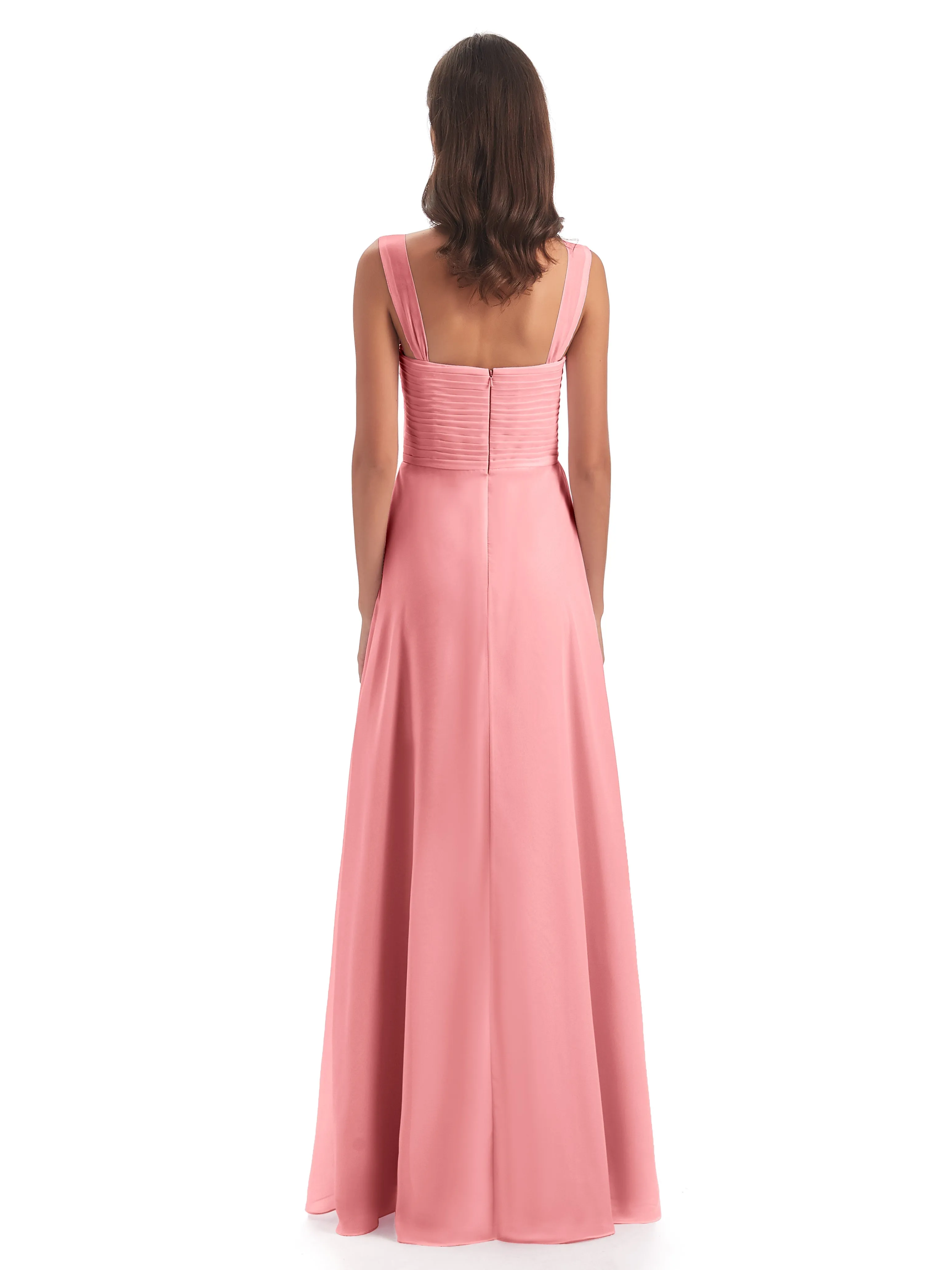 Egypt Column Chiffon Bridesmaid Dresses