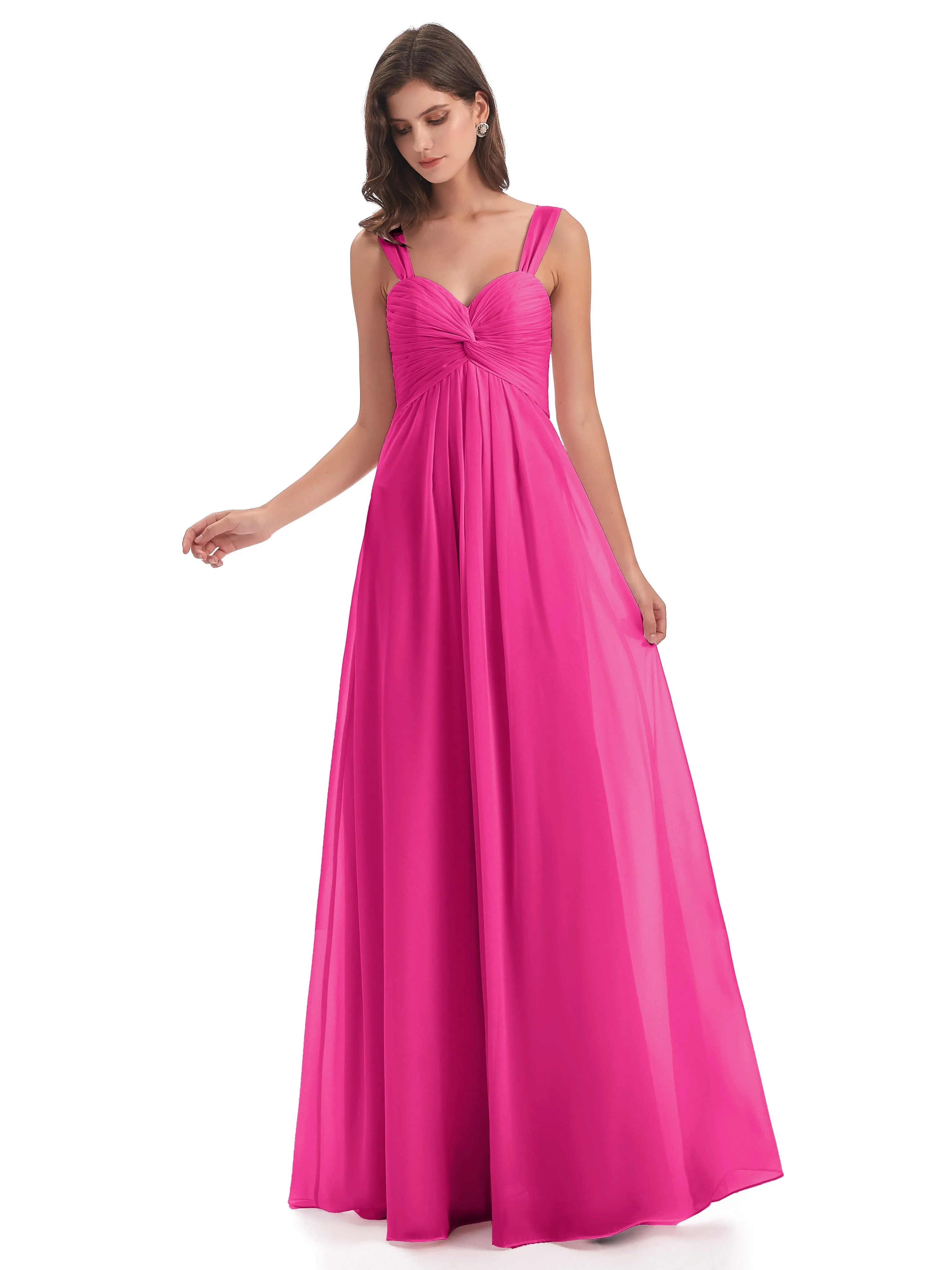 Egypt Column Chiffon Bridesmaid Dresses