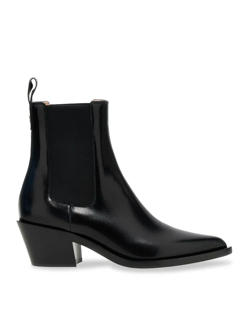 Elegant Black Leather Boots by GIANVITO ROSSI