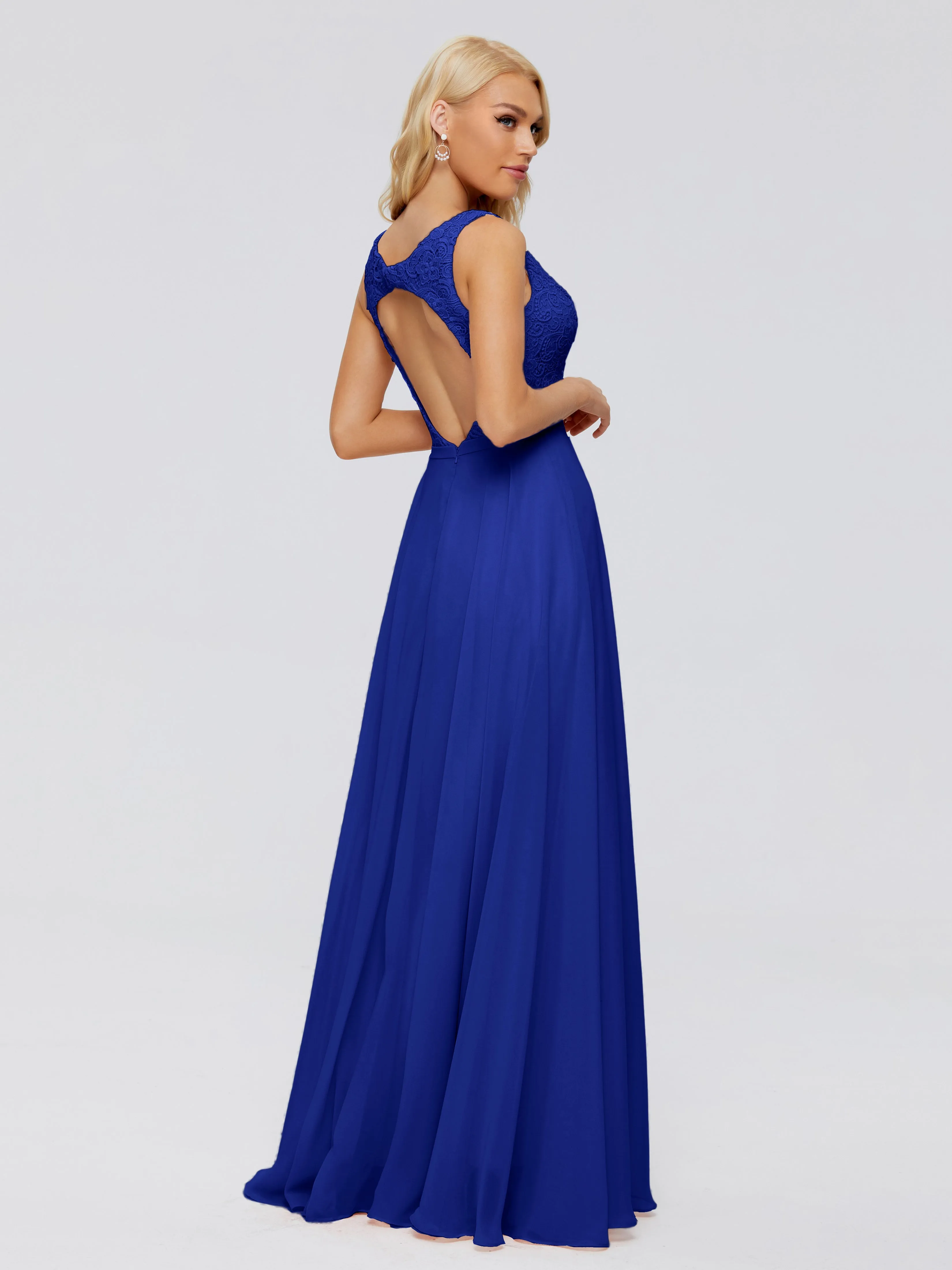 Eliza Trapeze V-Neck Chiffon Bridesmaid Dresses