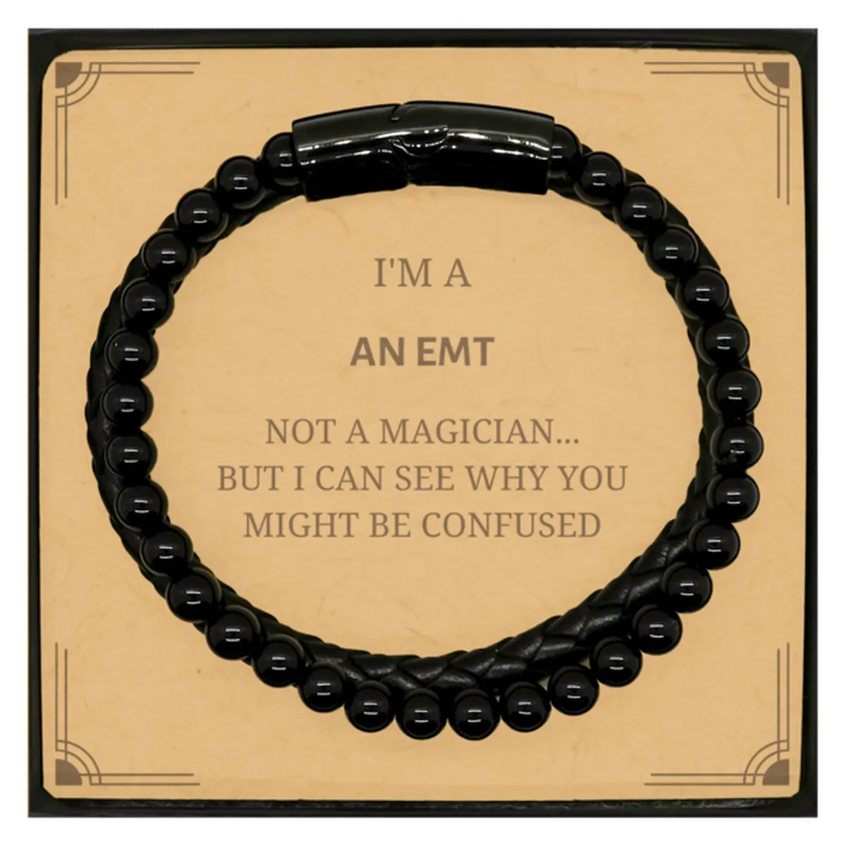 Manager Gift Set with Sarcastic Stone Leather Bracelets