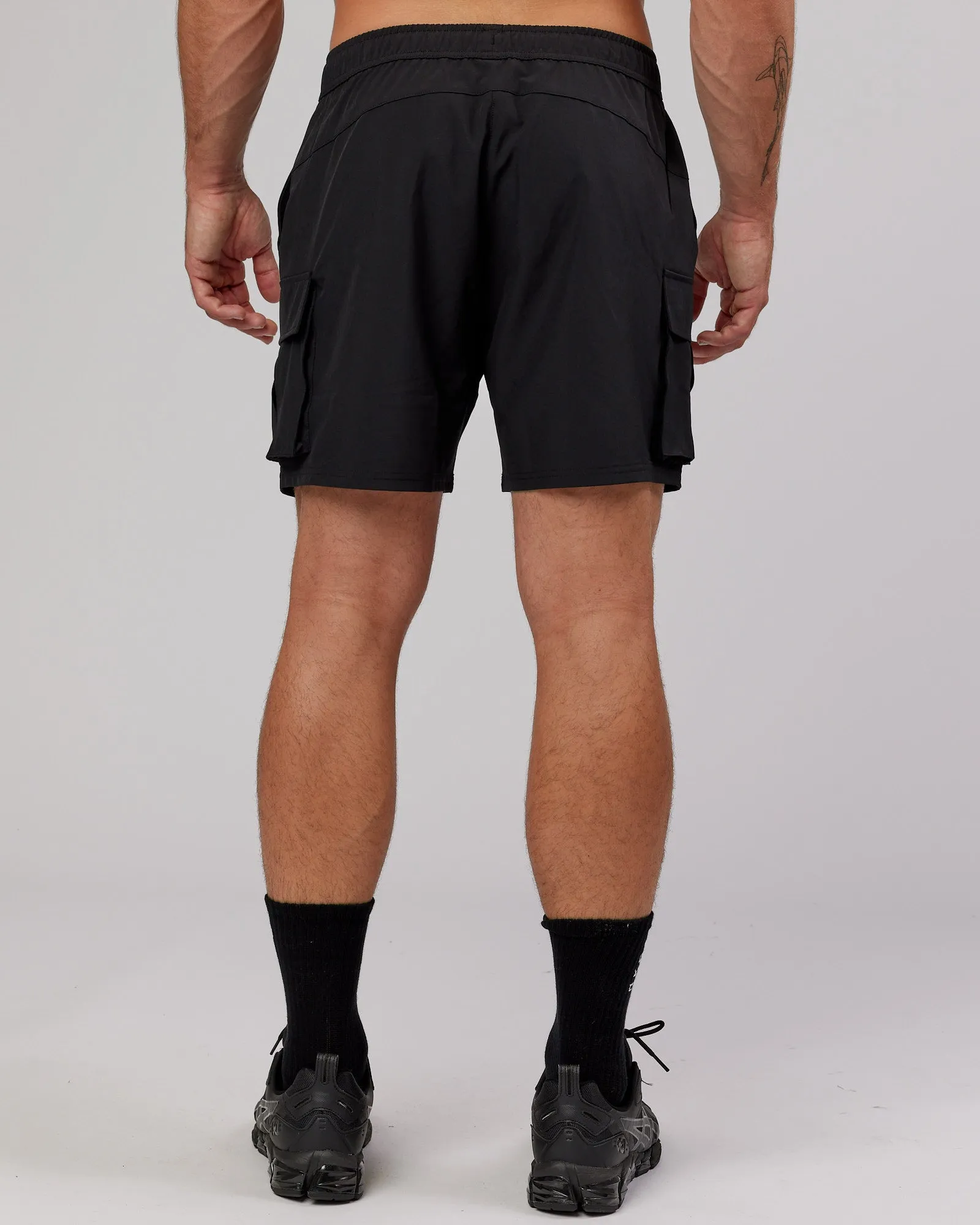 Energy Black Stretch Performance Cargo Shorts