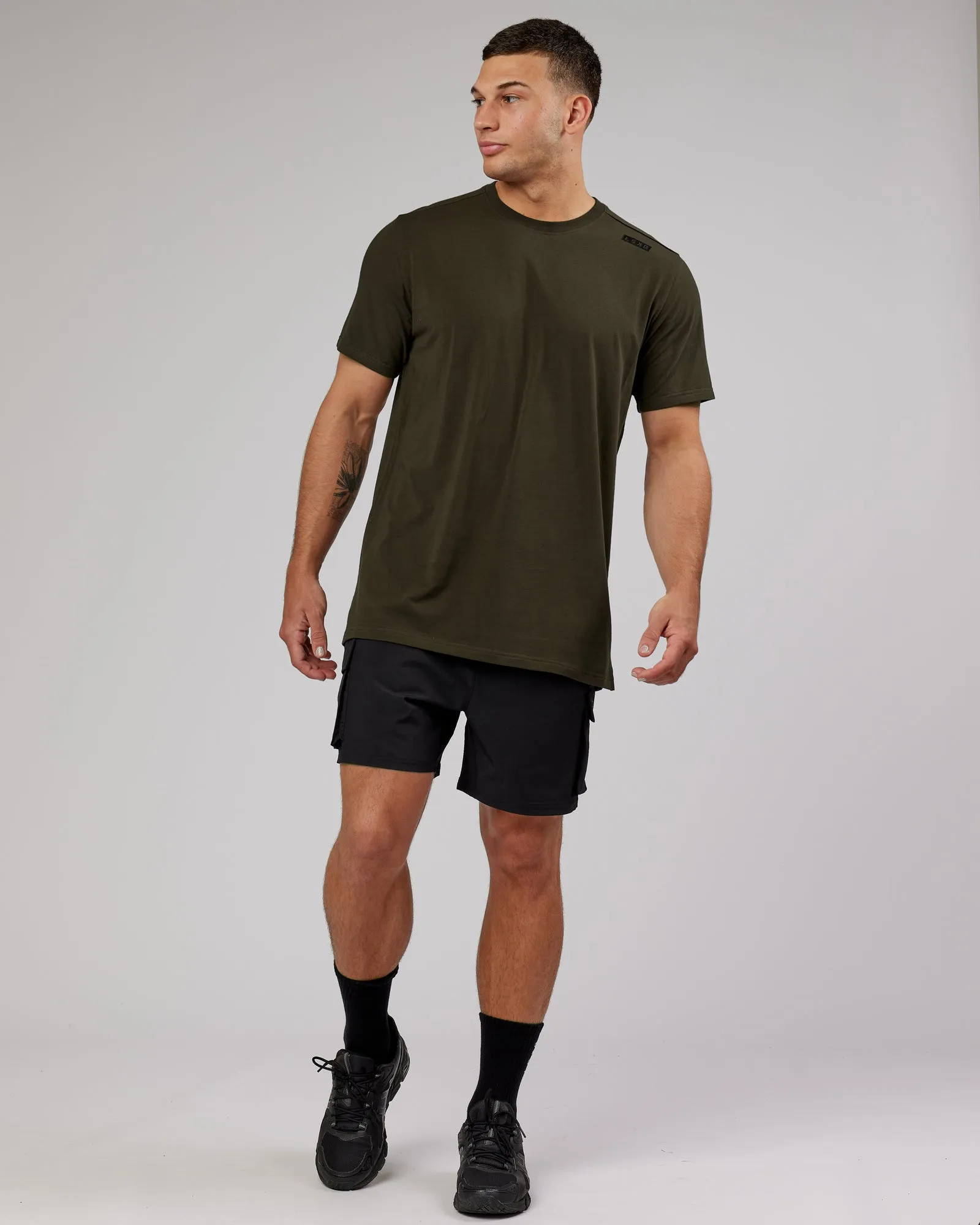 Energy Black Stretch Performance Cargo Shorts