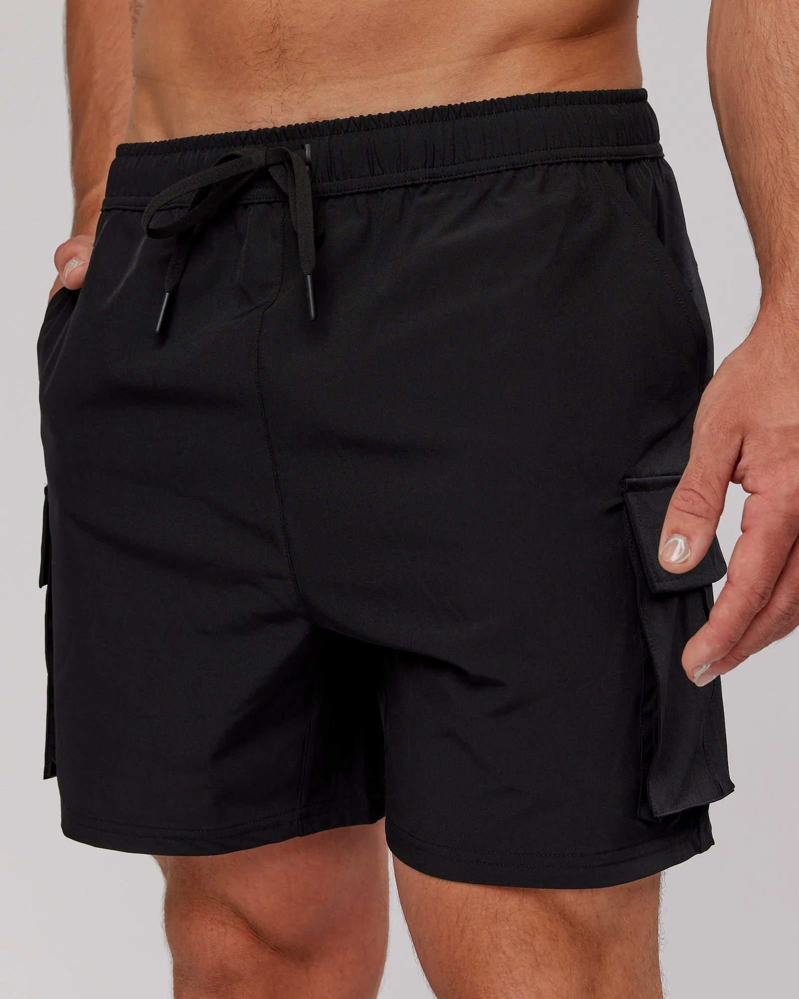 Energy Black Stretch Performance Cargo Shorts