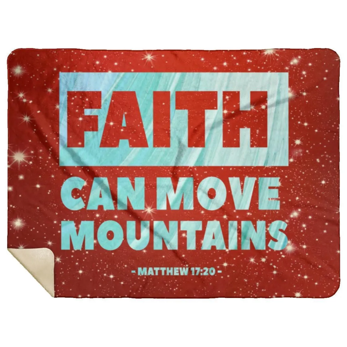 Bible Verses Blanket Faith Move Mountains Matthew 17:20 Design 2