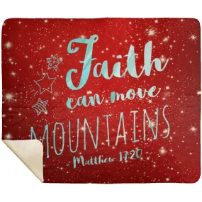 Bible Verses Blanket Faith Move Mountains Matthew 17:20 Design 4