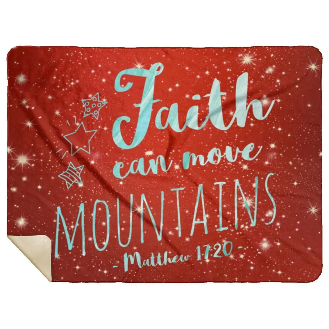 Bible Verses Blanket Faith Move Mountains Matthew 17:20 Design 4