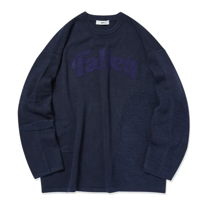 Wool Nylon Unisex Street Style Crew Neck