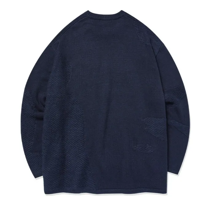 Wool Nylon Unisex Street Style Crew Neck