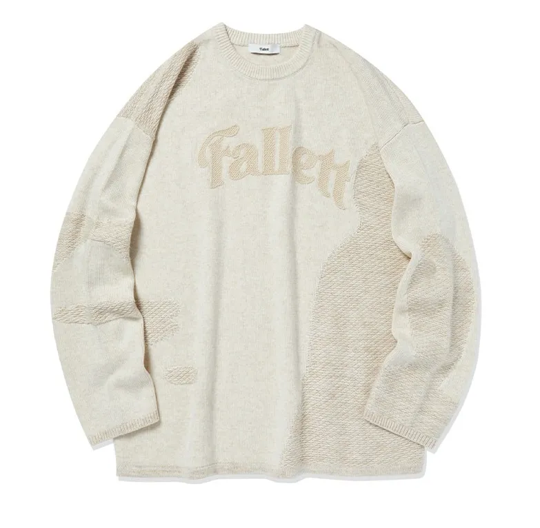 Wool Nylon Unisex Street Style Crew Neck