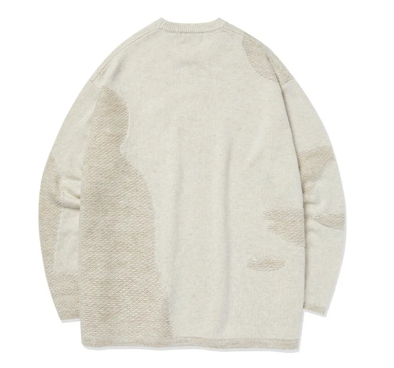 Wool Nylon Unisex Street Style Crew Neck