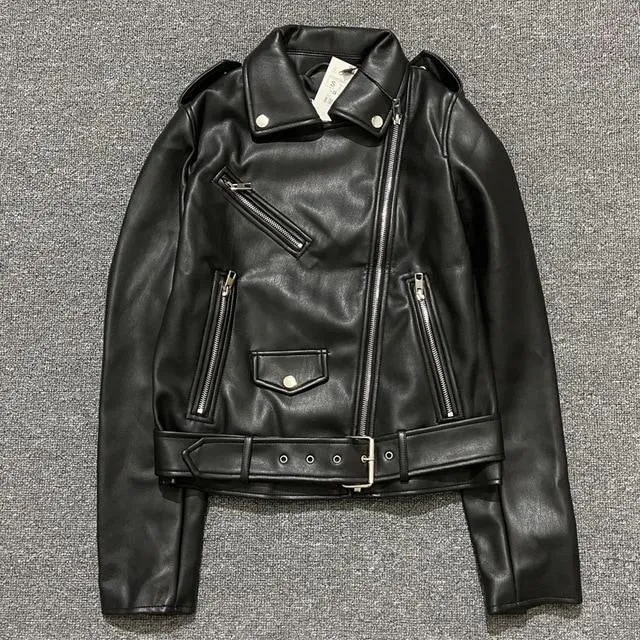 Faux leather jacket ladies