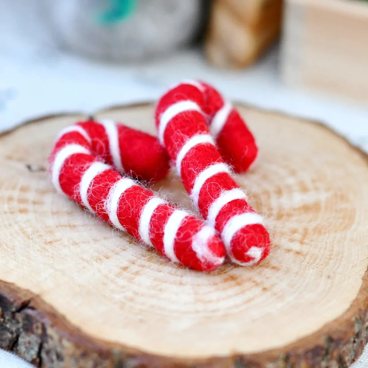 Set of 2 Felt Candy Canes