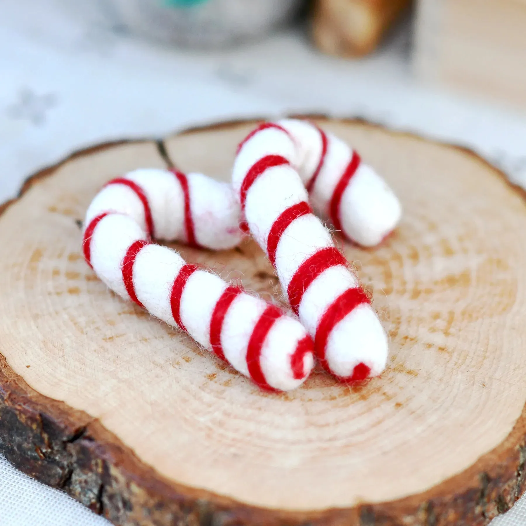 Set of 2 Felt Candy Canes