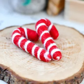 Set of 2 Felt Candy Canes