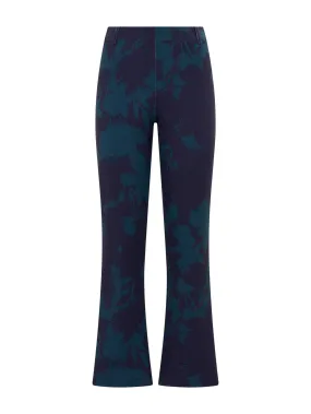 Flare Pants in Digital Wool - Reflecting Pond