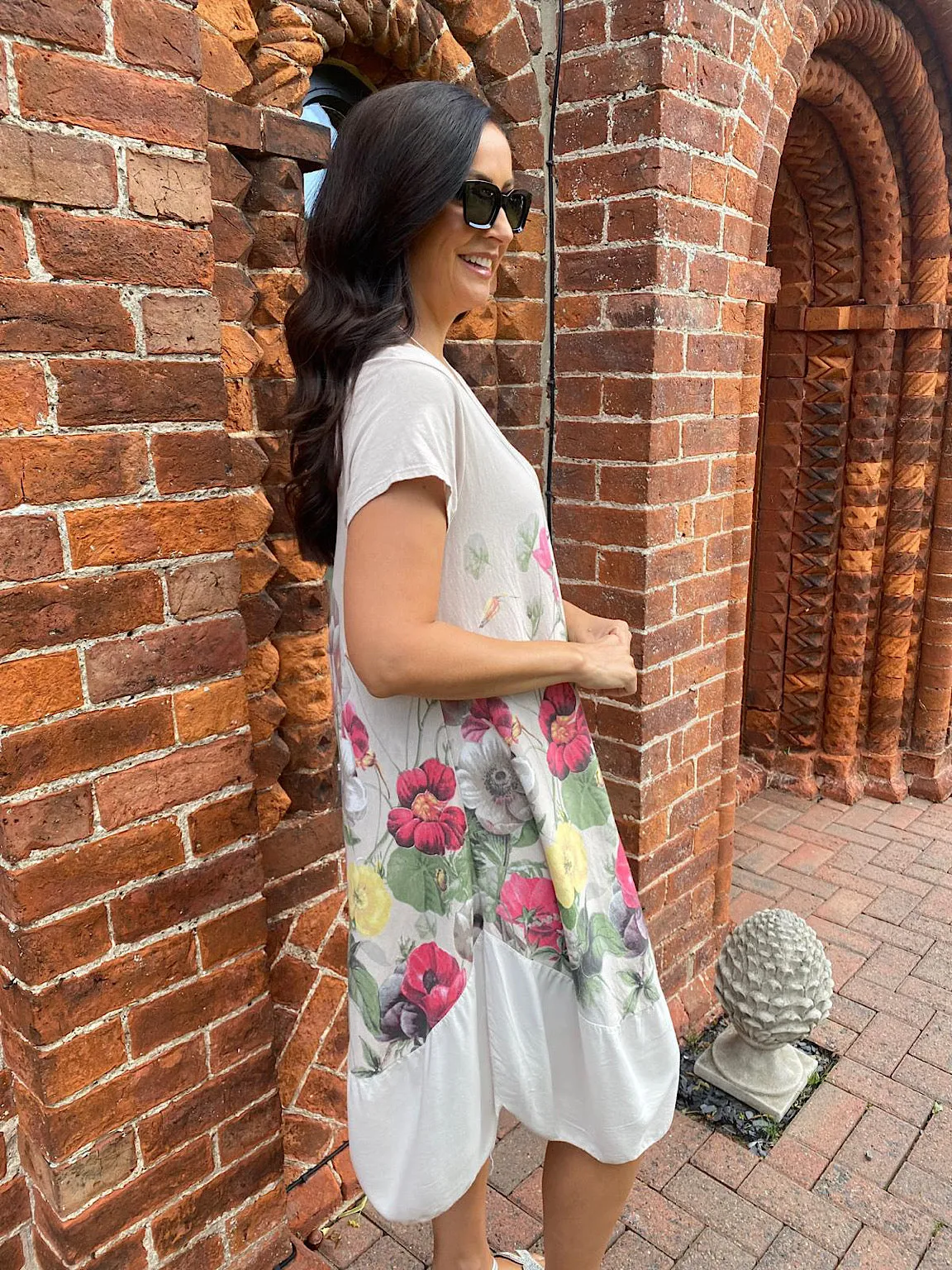 Floral Scoop Neck Dress Kiki