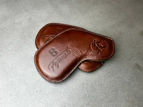 Brown Leather Fujimoto Golf Iron Headcovers