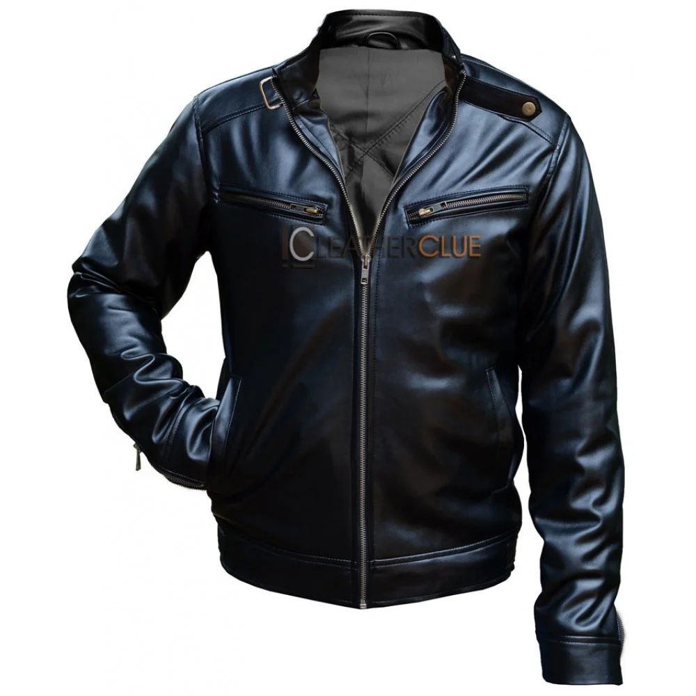 GENTS FAUX LEATHER JACKET