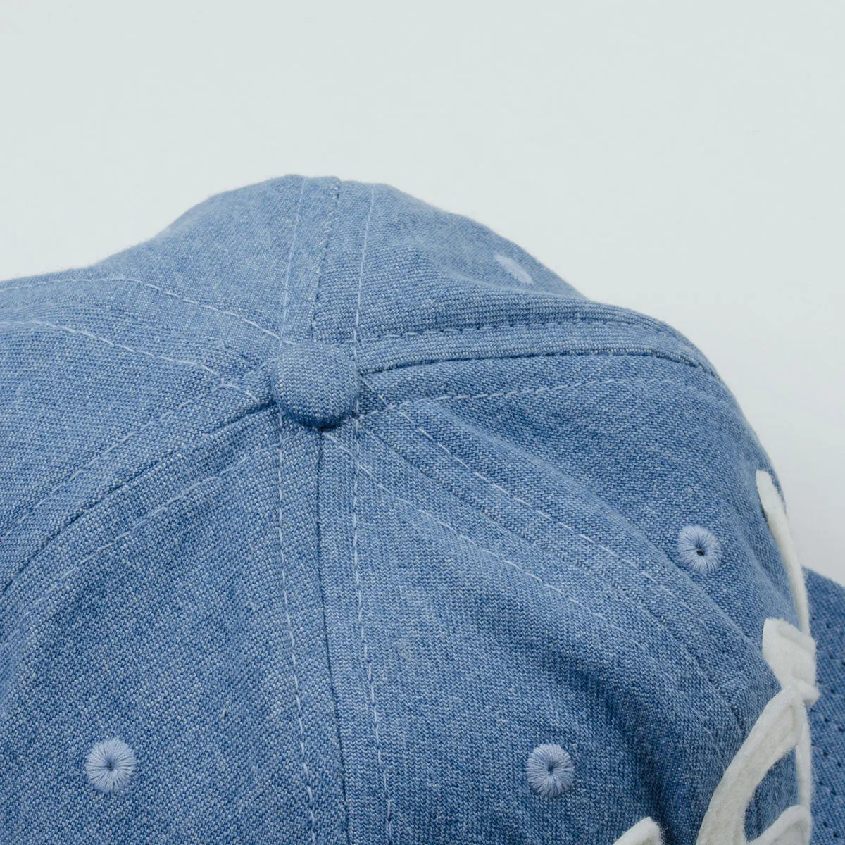 Washed Denim USN Cap with Adjustable Cotton Strap