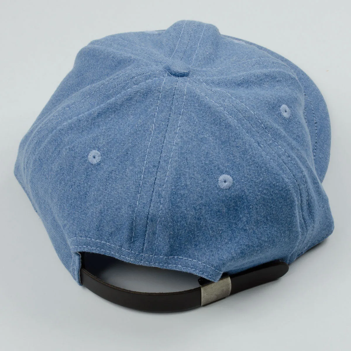 Washed Denim USN Cap with Adjustable Cotton Strap