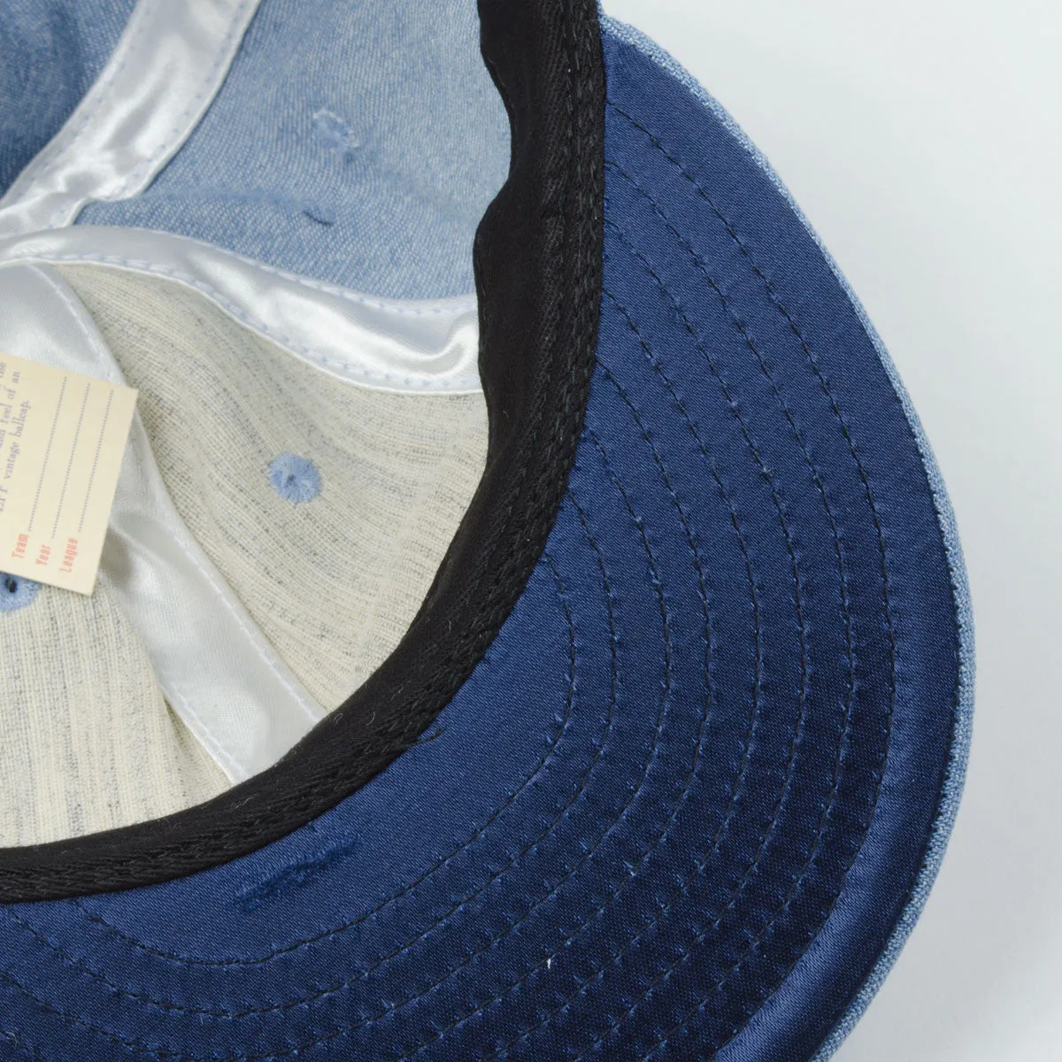 Washed Denim USN Cap with Adjustable Cotton Strap