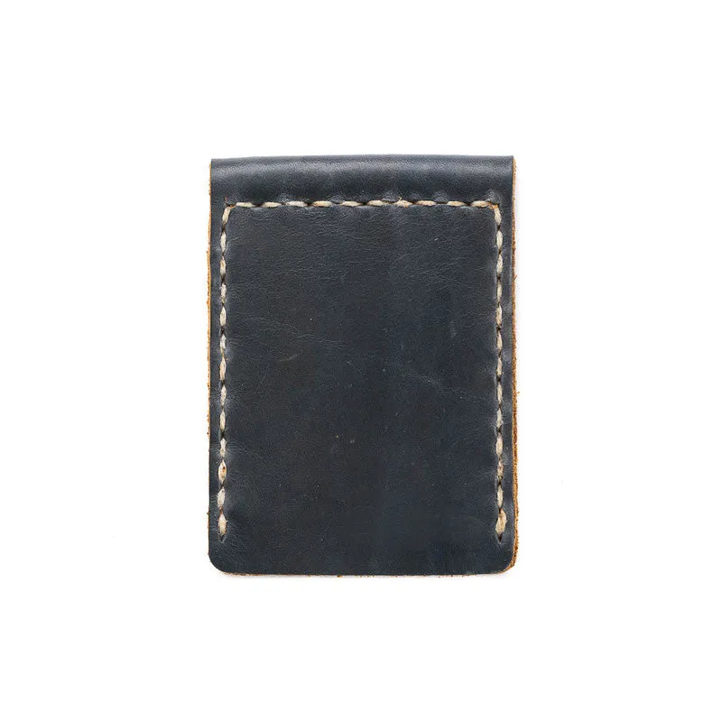 Hand Sewn Leather Money Clip Wallet in Various Colors