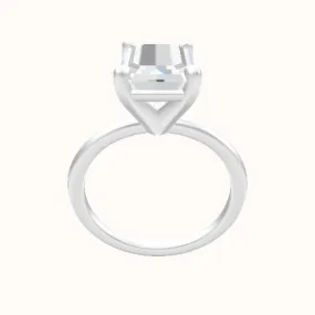 Solitaire Engagement Ring High Set 4 Prong Head