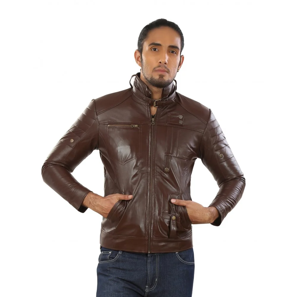 Hiller Brown FAUX Leather Jacket