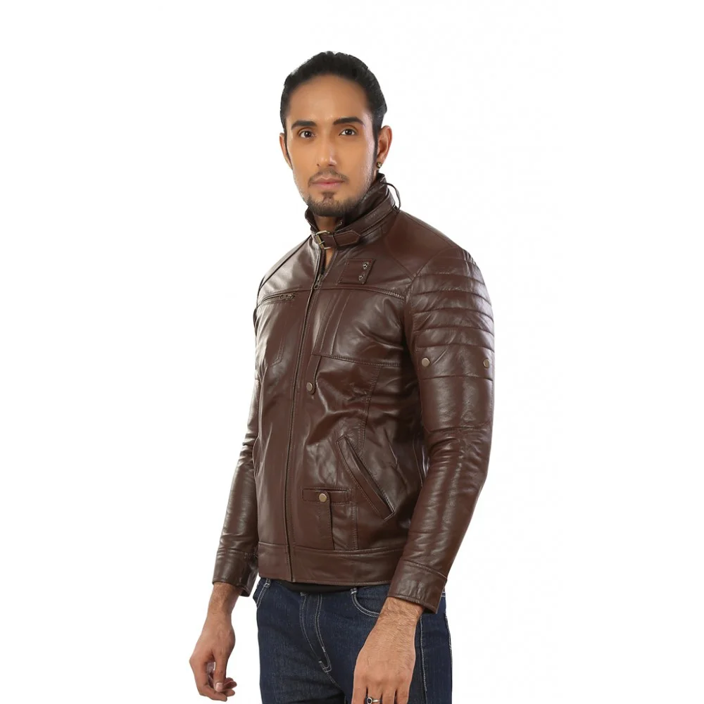 Hiller Brown FAUX Leather Jacket